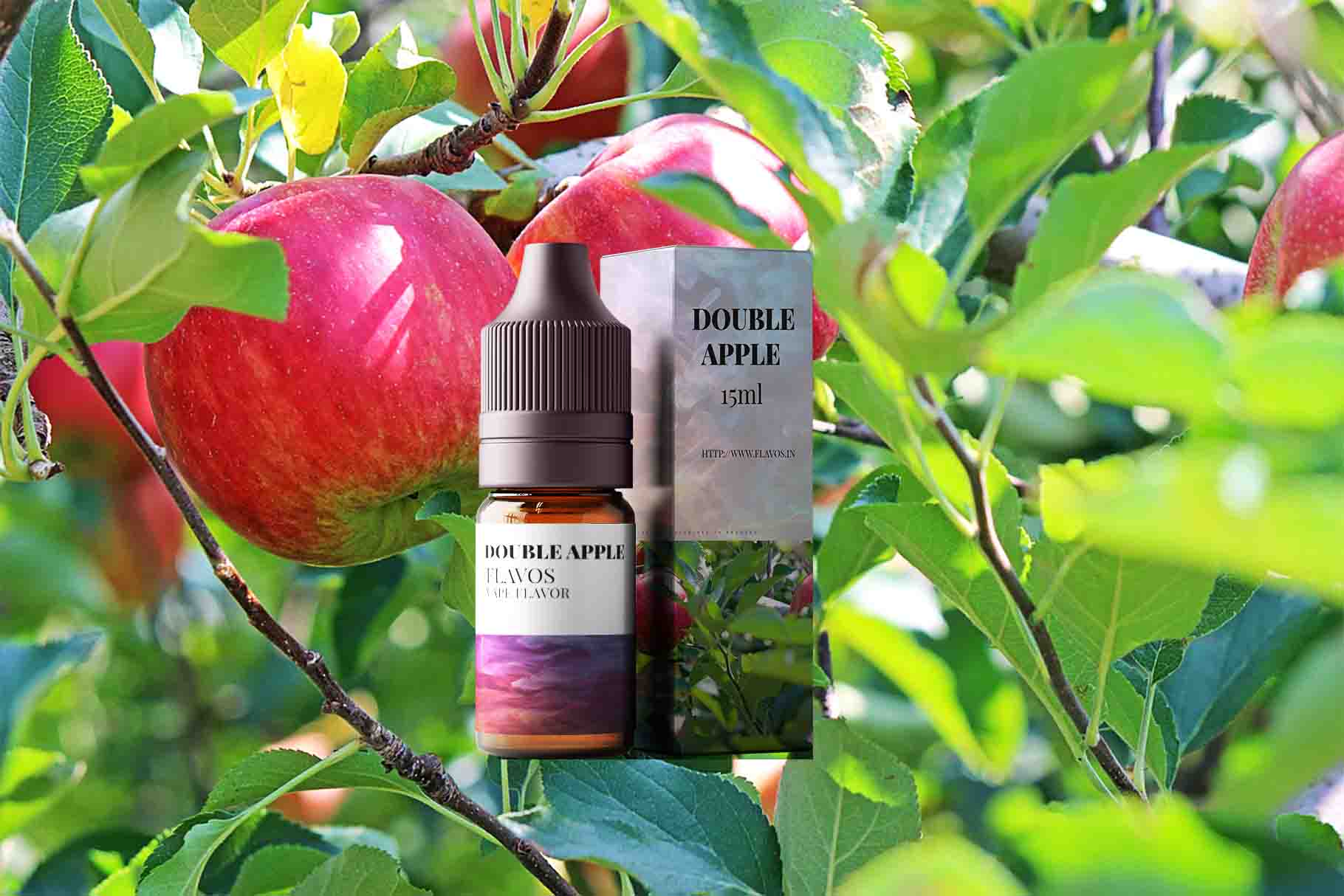 Double Apple flavor eLiquid bottle with rich red and green apple flavor profile for vape devices