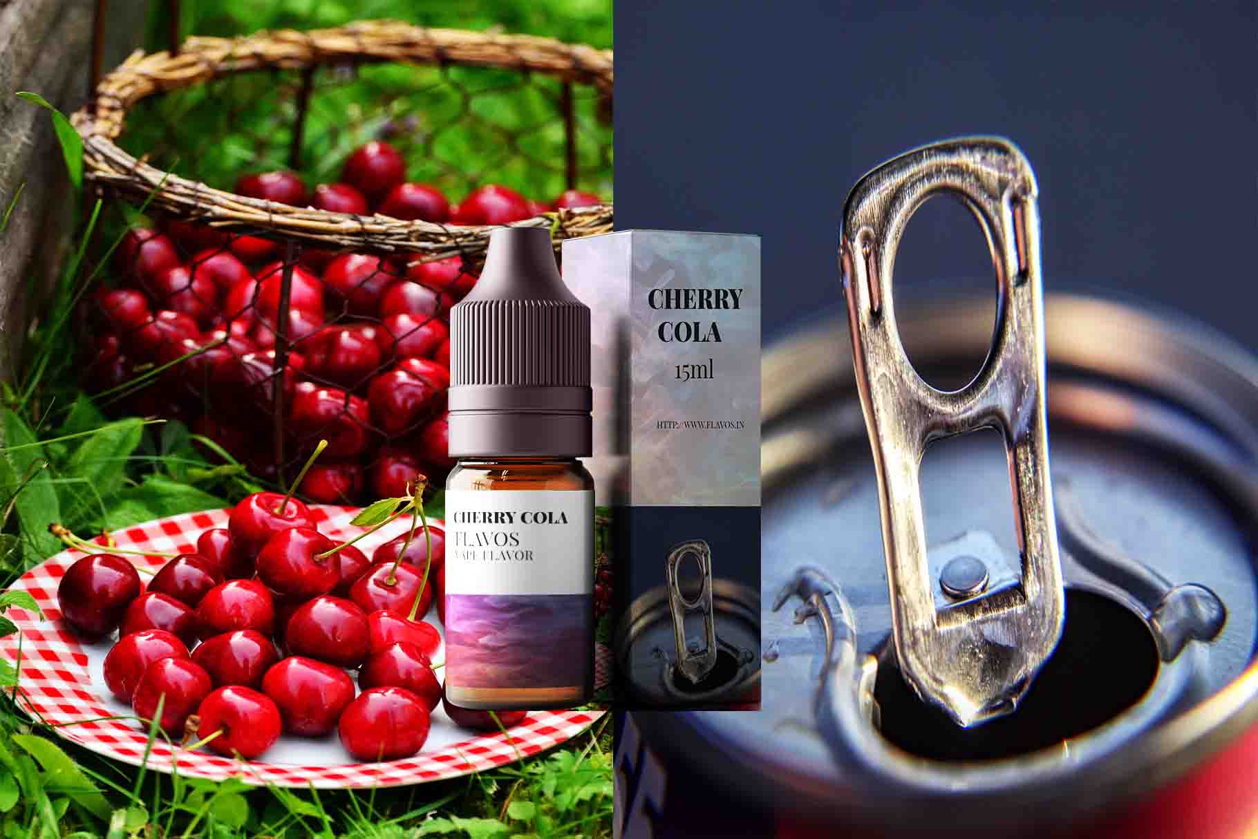 Cherry Cola flavored e-liquid bottle with sweet cola taste and rich cherry flavor
