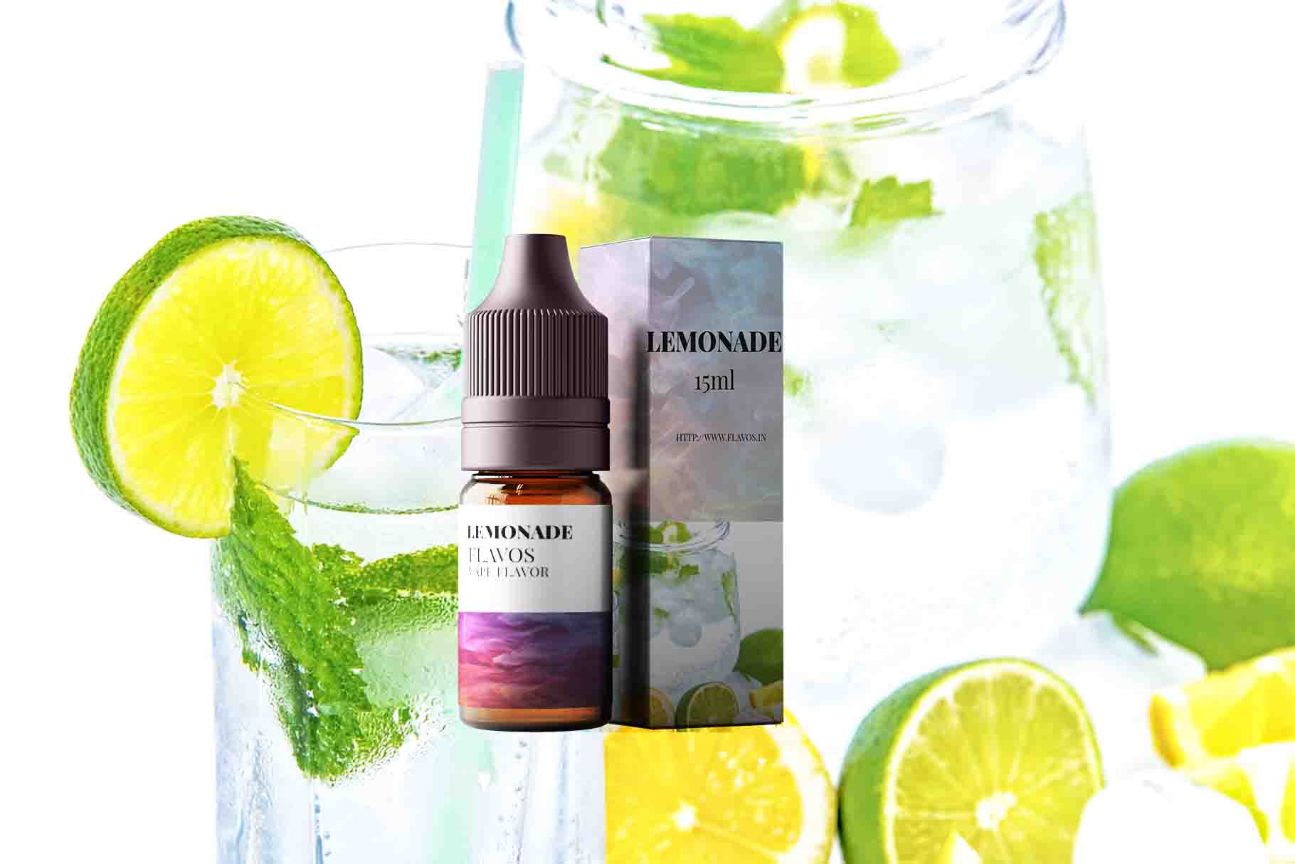 Lemonade flavor eLiquid bottle with zesty citrus and refreshing vape flavor.
