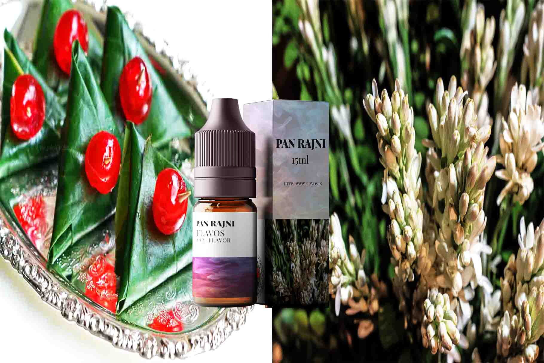 Paan Rajni flavor eLiquid bottle with rich traditional paan-inspired vape flavor.