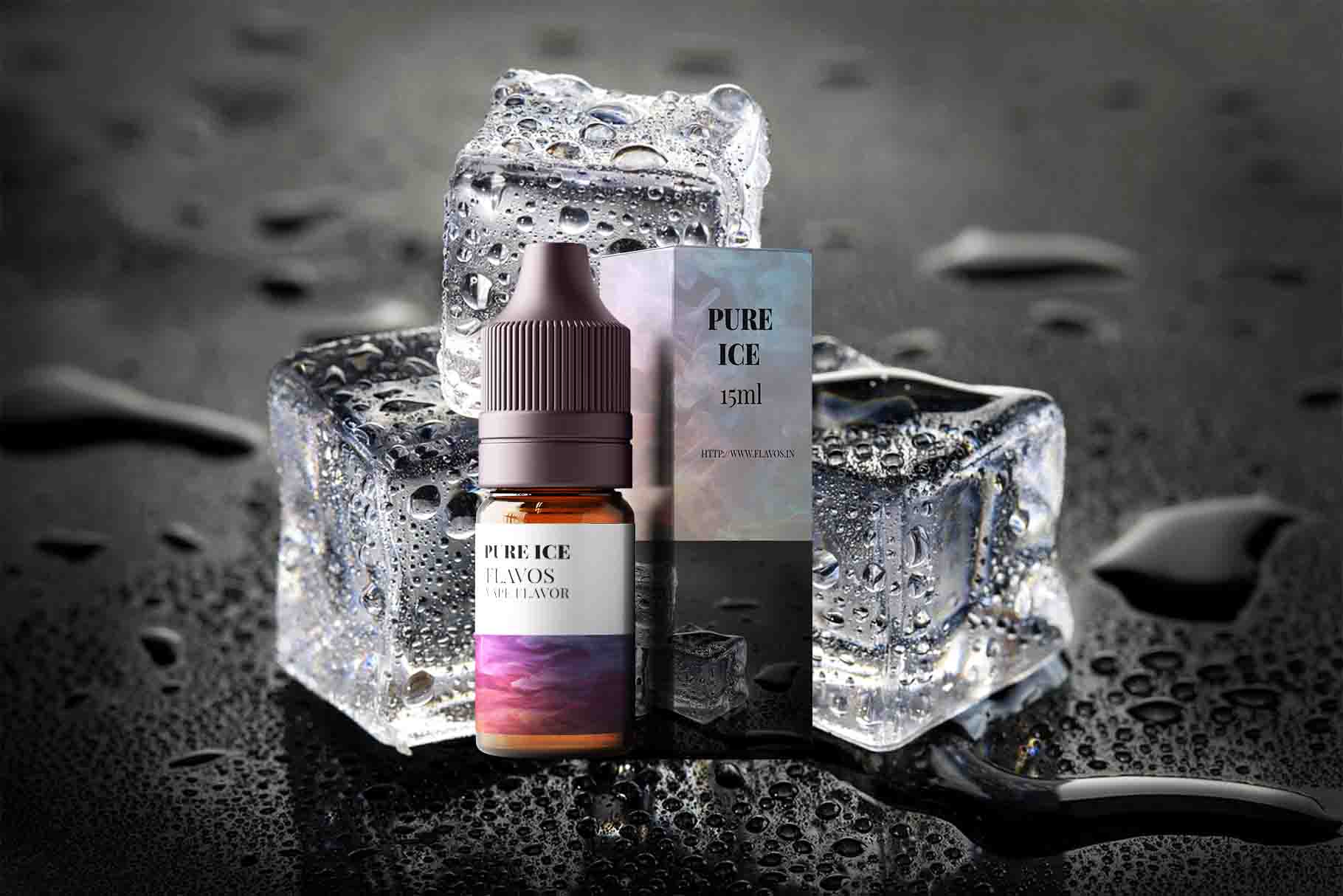Pure Ice flavor eLiquid bottle with icy cool and refreshing menthol vape flavor.