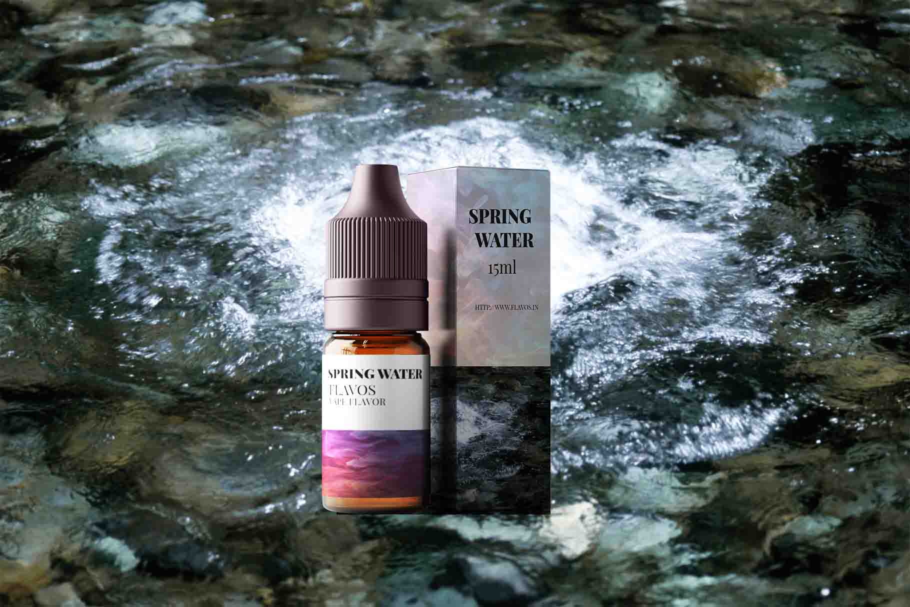 Spring Water flavor eLiquid bottle with crisp and refreshing vape flavor.