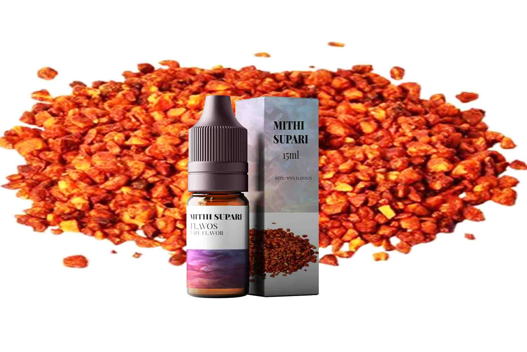 Supari flavor eLiquid bottle with bold aromatic betel nut inspired vape flavor